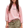 thumbnail image 5 of Girls Warm Undershirts Fleece Crew Neck Loose Fit Pullover Soft Long Sleeve Fall Winter Casual Outfits Pink 9-10Years, 5 of 6