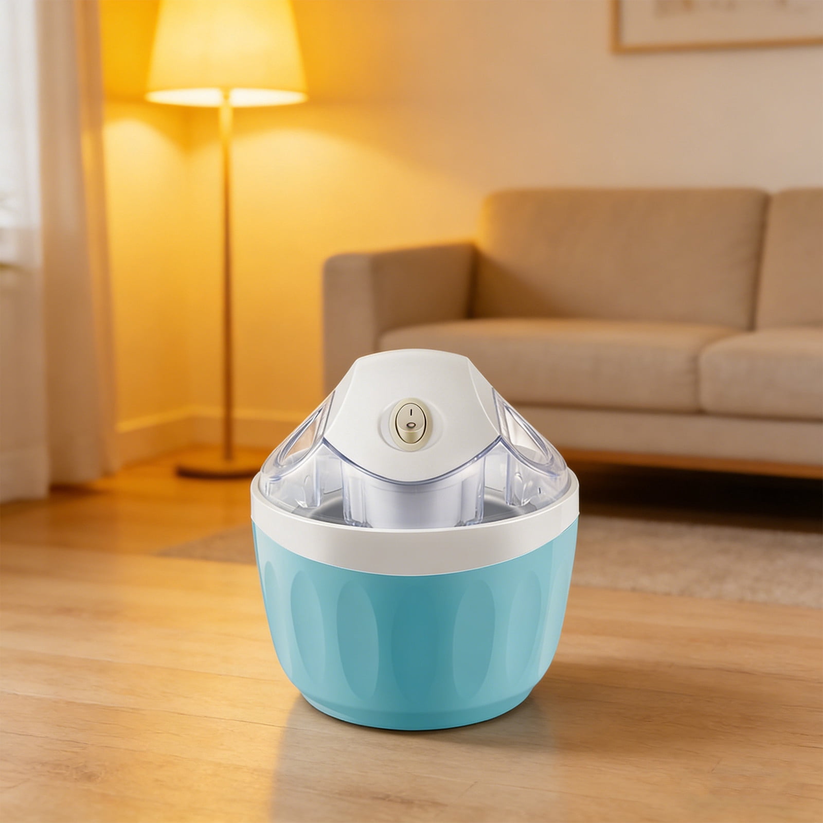 ZhangC Small Home Mini Ice Cream Maker, Fast Ice Cream Maker Homemade, Single Serving of Gelato, Frozen Yogurt, Compact Electric Makers for Kitchen for Family Treats