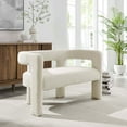thumbnail image 2 of Loveseat Sofa Couch, Ivory White, Fabric, Living Kitchen Cafe Bistro Hospitality Restaurant, Modern Contemporary HB34867, 2 of 9