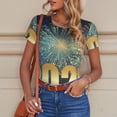 thumbnail image 6 of Fotbe 2025 New Year 5 Women's Crew Neck Short Sleeves Bodysuit Tops Round Neck Slim Sleeveless Soft Comfortable Basic-Small, 6 of 7