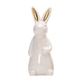 thumbnail image 2 of 1PC White Ceramic Rabbit Figurine Elegant Minimalist Bunny Decor, Modern Home & Easter Decoration for Shelf, Table, Mantel (Medium), 2 of 4
