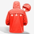 thumbnail image 4 of Fall Jackets for Men, Jacket Mens Rain Outdoor Plain Windbreaker Hiking Raincoats Jogging Breathable Rain Coats Orange XL, 4 of 6