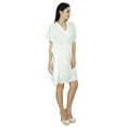 thumbnail image 4 of Bimba Women Plain Kaftan Dress Beach Cover Up Cotton Solid Caftan, 4 of 5