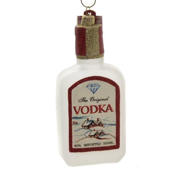 Holiday Ornaments Vodka Bottle Hand Painted 1282V