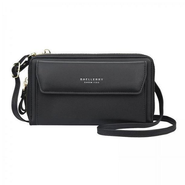 Paquete de 2 bolsos de mano tipo bandolera y sobre jinwen color negro 2 piezas