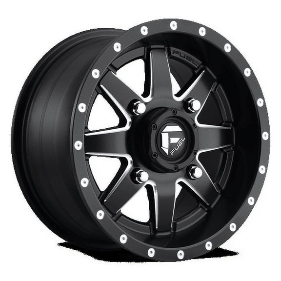 Fuel UTV Aluminum Rim D538 MAVERICK 16X7in Matte Black Milled Finish, D5381670A644