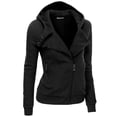 thumbnail image 2 of Doublju Women's Fleece Zip-Up High Neck Jacket for Women with Plus Size, 2 of 3