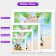 thumbnail image 5 of Golden Retriever Hello Summer with Sunglasses and Surfboard Tropical Vibes Vinyl Sticker Goldens Dog Lover Gifts Idea Waterproof Decal Art Decor - 00007, 5 of 5