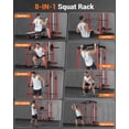 thumbnail image 4 of JoanKaren Cage de Puissance avec Système Lat Rabattable et Rangée Basse, Rack de Squat Multifonctionnel avec Crochets en J, Attache de Mine à 360°, Noir, 4 of 8