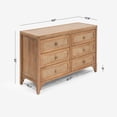 thumbnail image 2 of Lurian - 6-Drawer Rattan Dresser, Natural, 2 of 10