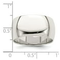 thumbnail image 5 of Auriga Fine Jewelry 925 Sterling Silver 10 mm Half Round Band for Women Size 8, 5 of 6