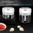 thumbnail image 2 of PanBiqintyy Electric Mini Garlic Mincer 100/250ML USB Vegetable Onion Chopper Portable Small Food Processor for Ginger Chili Vegetables, 2 of 10