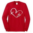 thumbnail image 2 of Wild Bobby Heart Made Of Faith Inspirational/Christian Men Long Sleeve Shirt, Red, XX-Large, 2 of 5