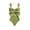 Avocado Matcha, variant on Women One Piece Swimsuit Set Big Bow Cutout Design, Conservative Summer Beach Wear High Waist Swimwear