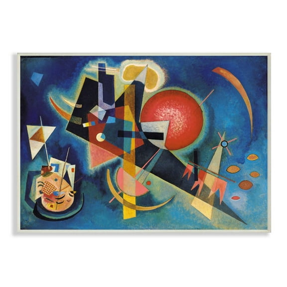 Stupell Industries In Blue Traditional Kandinsky Abstract Shape Painting Unframed Art Print Wall Art, 13x19, by Wassily Kandinsky