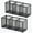 2 Pack black, variant on Pencil Holder, Metal Mesh Desk Organize for Pens, Kitchen Utensil,3 Compartments Desktop Stationary, Office Desk Supplies Organizer, Small 8.86 x 3.15 x3 .74 inch, Black