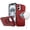 Red, variant on For iPhone 16 6.1 inch Trendy Full Coverage with Camera Window [Magnetic Circle] with Rotational Ring Stand Hybrid Case - Navy Blue