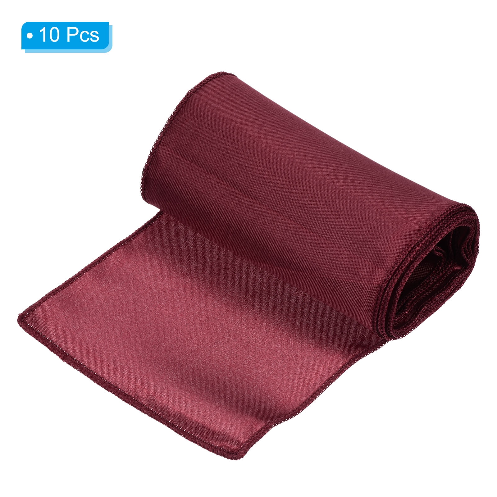 Unique Bargains Chair Sashes Banquet Chair Decorative Ties Bows Wedding Chair Cover Decor 10 Burgundy