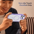 thumbnail image 5 of Magnetic for iPhone 16 Pro Max Case, [Compatible with MagSafe] Shockproof Protective Ultra Slim Transparent Anti-Scratch Anti-Fingerprint Phone Case Cover with Touchscreen Button, Purple, 5 of 9
