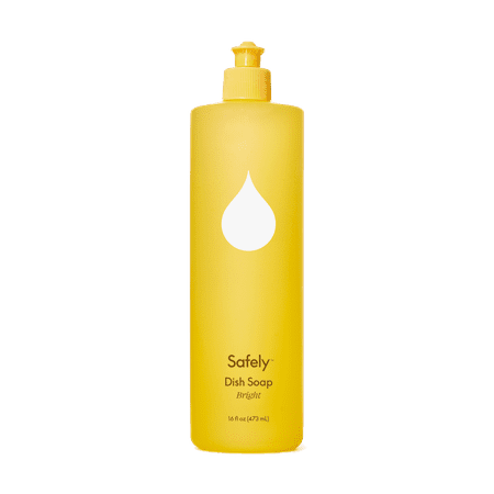 Safely Dish Soap, Handwashing and Dishwasher-Approved, Bright Scent, 16 fl oz