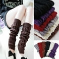 thumbnail image 2 of Grofry Women Leg Warmers Cable Knit Braided Socks Light Grey, 2 of 7