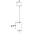 thumbnail image 2 of Maxim Lighting Mod - 4" 8W 1 LED Mini Pendant, Satin Nickel Finish with Clear/Frosted Glass, 2 of 3