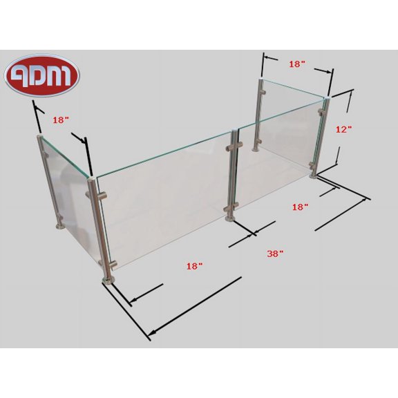 Sneeze Guard | ADM Sneezeguards | EP-5 | 2B-H12-F18-BP SS