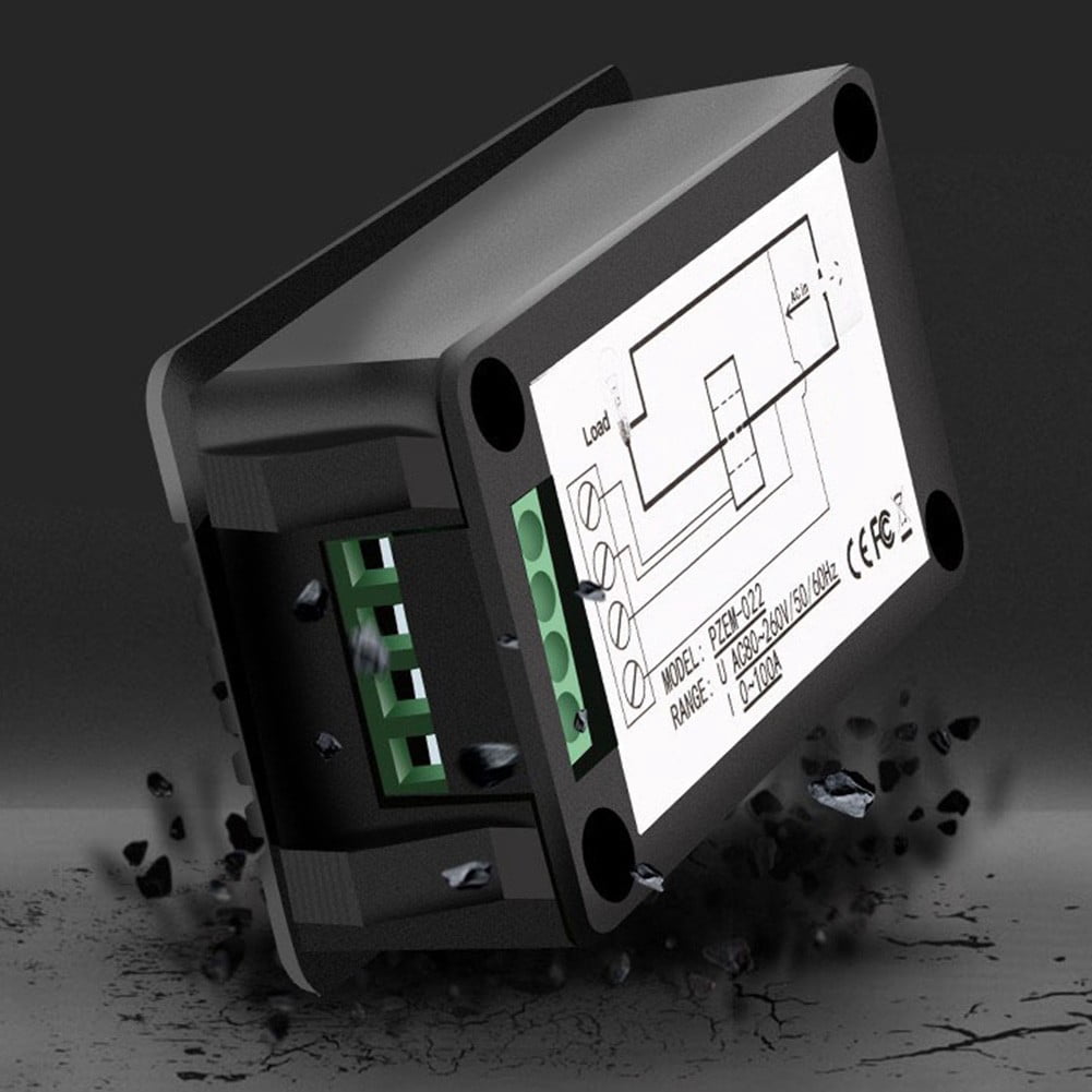 Power Monitor with LCD Display - AC Voltage Current Frequency Energy Meter