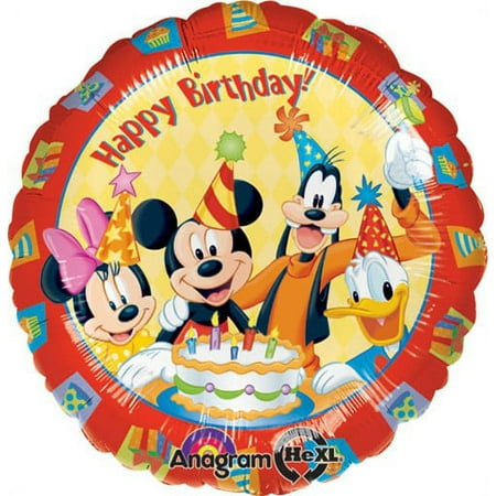 Mickey & Friends Happy Birthday Foil 18" Balloon, 1ct