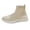 Beige, variant on NOKIO Women's Lightweight Knit L𝗈afers S𝗅ip On Casual Athlet𝗂c Shoes Breathable Mesh Summer Walking Sandals Comfortable Soft Cushioned Midsole Tennis