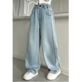 thumbnail image 6 of MQLKF Girls Fashion Cute Personality Pants Elastic Waist Wide Leg Jeans Casual Demin Pants With Pockets Cute Casual Loosw Girls And Boys Trousers, 6 of 9