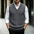 thumbnail image 2 of StSilkitty Mens Sweater Vest Sleeveless V Neck Cable Knit Sweater Vests Fall Winter Lightweight Casual Pullover Tops, 2 of 6