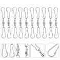 thumbnail image 6 of BESTOYARD 10Pcs Swivel Snap Hook Stainless Steel Silver Clips for Hanging, 6 of 8
