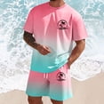 thumbnail image 1 of UANWENN Tenue Décontractée d'Été pour Hommes T-Shirt à Manches Courtes Col Rond avec Shorts Ensemble Imprimé Extensible Confortable pour Usage Quotidien Costumes Formels Smoking Mandarin pour Hommes Costumes de Fête pour Hommes Ensembles de Vêtements pour Hommes, 1 of 3