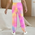 thumbnail image 3 of Kids Girls Boys Tie-dye Printed Sweatpants Quick Dry Athletic Pant Loose Boho Trousers Jogger Pants for 3-15 Years, 3 of 5