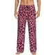 thumbnail image 1 of Balery Rose Leopard Print Pantalones de pijama para hombre, pijama ultraligero, pantalón de descanso-Medium, 1 of 6