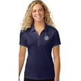 thumbnail image 1 of Womens White Lotus OM Aum Om Patch Yoga Polo Shirt, Medium True Navy, 1 of 5