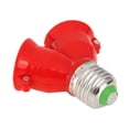 thumbnail image 1 of Lámpara 20 piezas E27 a 2E27 PortaAdaptador convertidor Base de bombilla (Rojo) Tmvgtek Para estrenar, 1 of 6