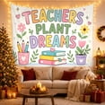 thumbnail image 3 of Plant Dreams With Books And Pencils, Inspirational Illustration Style for Classroom Decor Fans, School Wall Art, Back To School Gift Tapestry Wall Hanging for Classroom and Office, 3 of 7