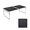 Black, variant on Folding Camping Table 4 Ft Foldable Picnic Table Portable 3 Height Adjustable Aluminum Camp Table Outdoor for Card BBQ Black 47.2×23.6 inch