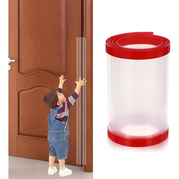 NOGIS Finger Pinch Guard, Door Jam Door Hinge Protector Cover Finger Pinch Security Guard for Home Kindergarten Children (Frosted 120x17cm)