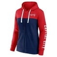 thumbnail image 2 of Women's Fanatics Red/Navy Washington Nationals Take The Field Colorblocked Hoodie Full-Zip Jacket, 2 of 3