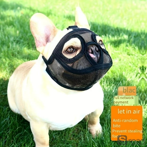 Breathable Soft Dog Muzzle, Adjustable Anti-Bite Anti-Chew Puppy Mask For Small Medium Dogs, Lightweight Mesh Muzzle For Training, Licking, Biting Control