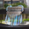 thumbnail image 3 of Piano de pulgar portátil de 17 tonos de cristal transparente con forma de conejo y oso, fácil de transportar, 3 of 3