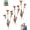 3PCS, variant on Flamed Copper Calla Lily Garden Stake with Bells, Handcrafted Metal Flower Wind Chimes, Perfect Patio & Backyard Decor Gift