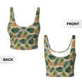 thumbnail image 5 of Lsque Pineapples Palm Leaves Printed Women'S Sports Bra, Compression, Moisture Wicking, High-Impact Sports Bra For Women,Supportive sports bra-Small, 5 of 9