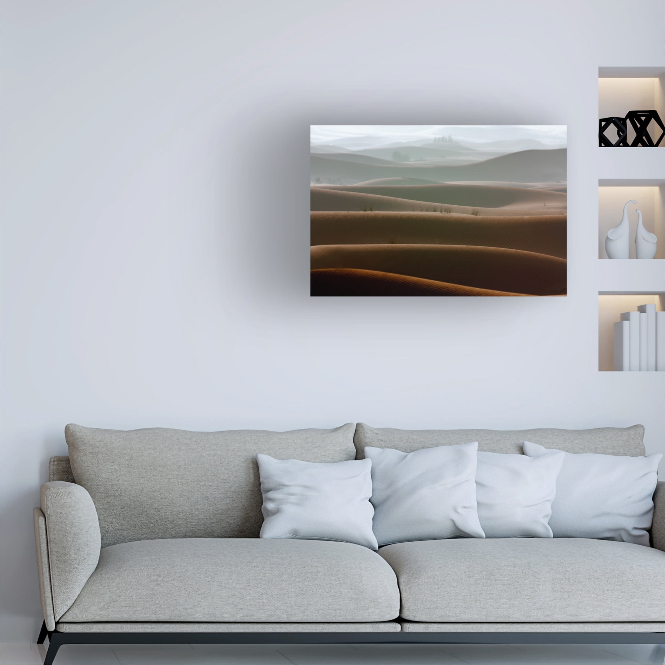 Canvas Wall Art - Naufal 'Foggy Morning' Wall Art for Living Room, Bedroom, or Office D?cor by Trademark Fine Art - 32 x 22 Inches