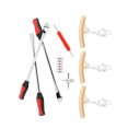 thumbnail image 4 of Ensemble d'Outils de Changement de Roue de Roue de Moto de 14,5 Pouces Ensemble d'Outils de Valve de Protecteur de Jante de Fer de Levier, 4 of 8