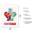 thumbnail image 2 of Toronto Canada - CA - Vintage Airline Travel Poster c.1968 - Fine Art Matte Paper Print (Unframed) 18x24in, 2 of 4