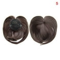thumbnail image 3 of CAROOTU Seamless Silks-Base Hair Topper Fringe Hairpiece Straight Clip in Forehead Topper with Wispy Bangs, 3 of 7